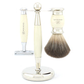 Lee Shaving Range Double Edge Razor for Smooth Shaving - Black Synthetic